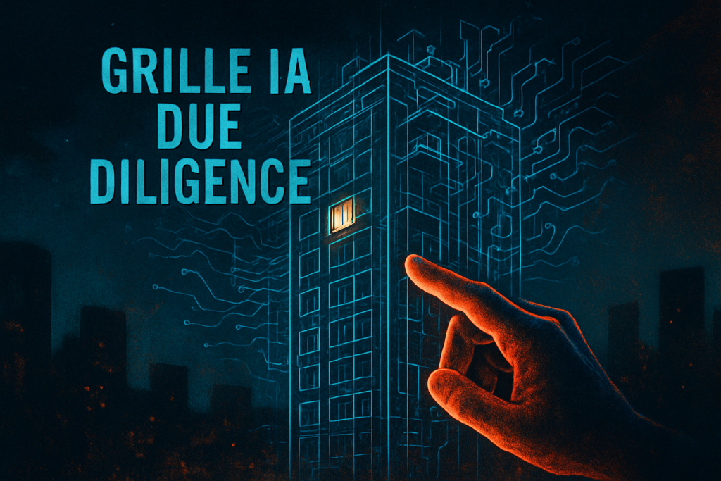 Grille IA due diligence : filtrez un bien en 10 minutes, détectez les risques et décidez stop ou go. Guide débutant pas à pas.
