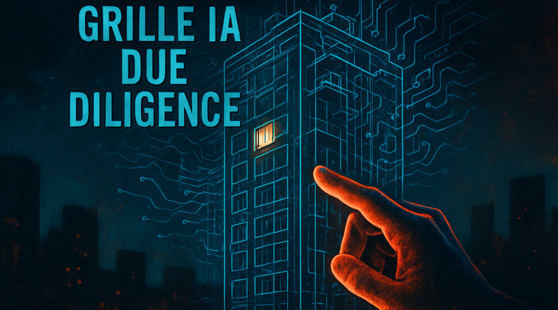 Grille IA due diligence : filtrez un bien en 10 minutes, détectez les risques et décidez stop ou go. Guide débutant pas à pas.