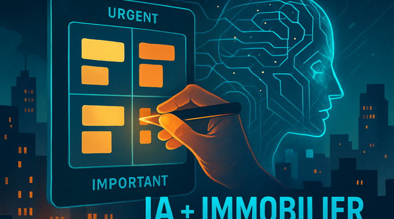 IA et matrice d’Eisenhower pour prioriser tâches immobilier IA, déléguer et automatiser. Gagnez du temps dès aujourd’hui.