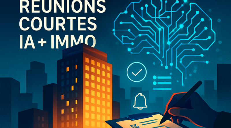 Réunions plus courtes avec le compte rendu automatique IA : résumés, décisions, rappels. Guide clair pour débutants en immobilier.
