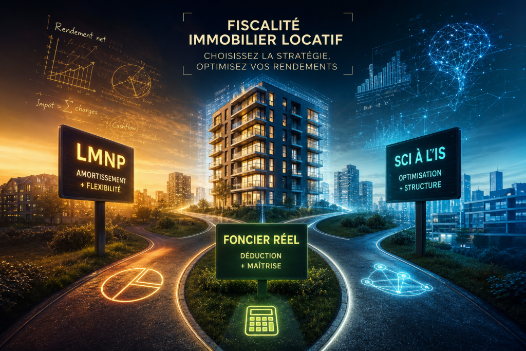 Fiscalité immobilier locatif : comparez LMNP, foncier réel et SCI à l’IS pour payer moins d’impôt.
