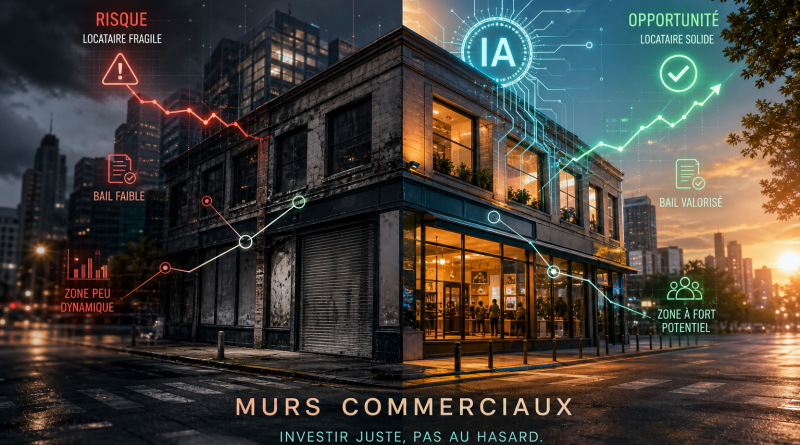 Investir murs commerciaux : avantages, risques et apport de l’IA pour mieux sécuriser votre décision.