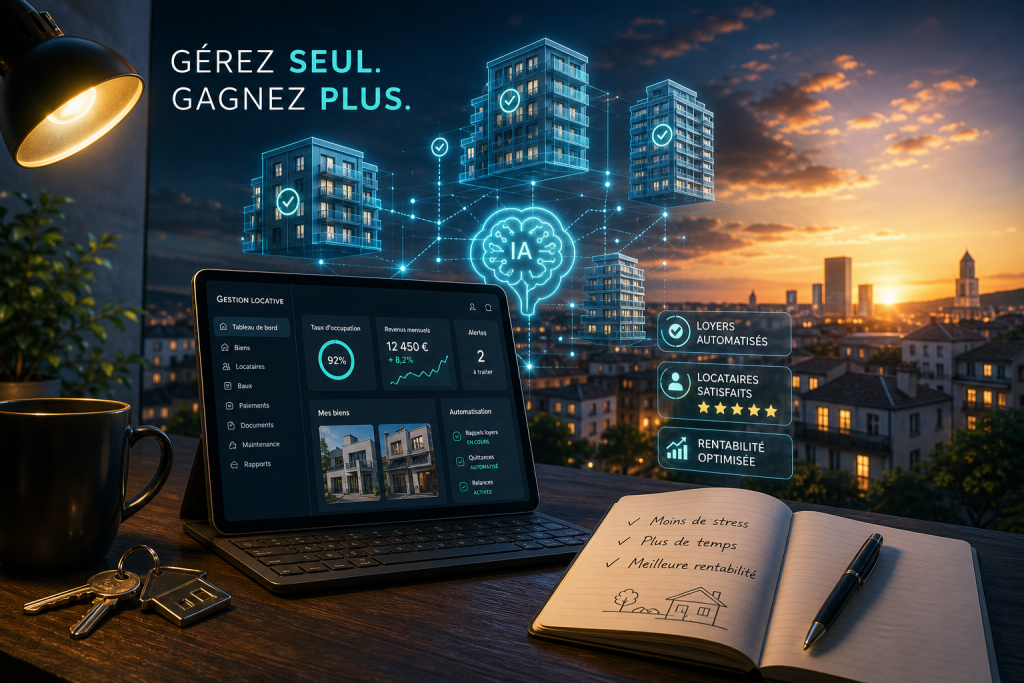 Gestion locative solo simplifiée avec imovia.ai : centralisation, IA et automatisation pour gagner du temps et rentabiliser.