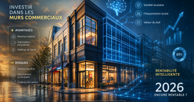 Investissement murs commerciaux : découvrez les rendements, risques et apports de l’IA pour mieux choisir votre local.