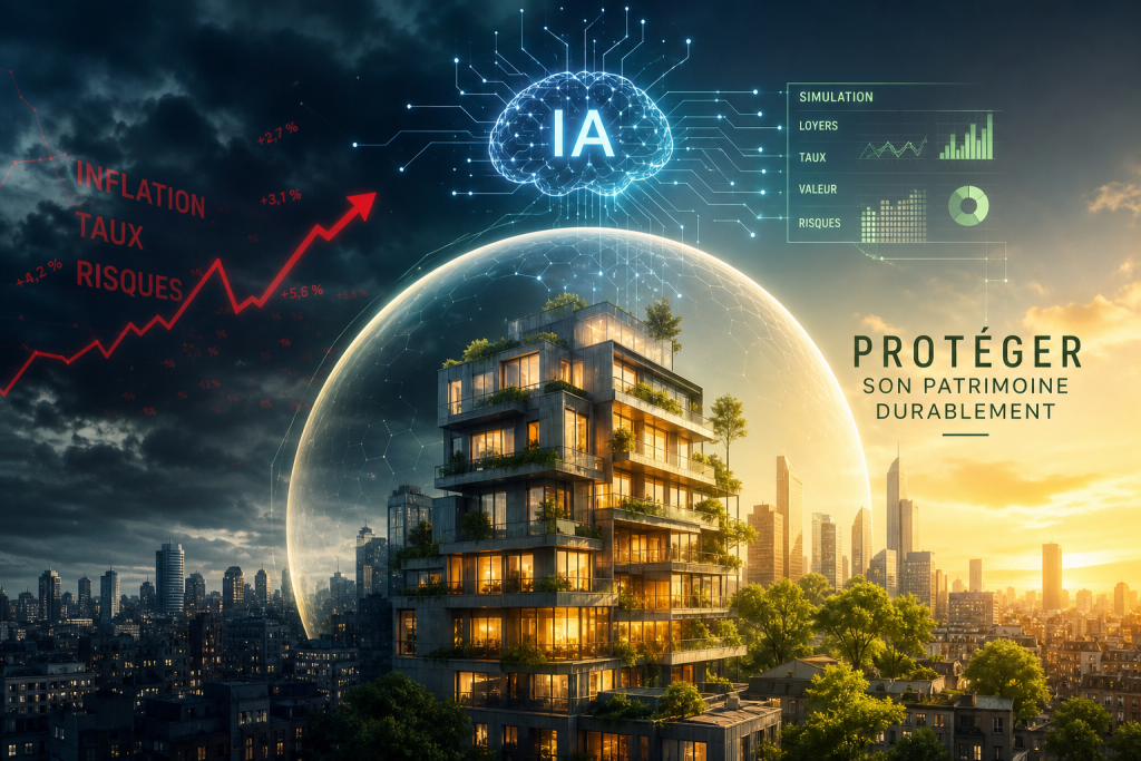Protéger patrimoine immobilier : découvrez comment l’IA simule loyers, taux et risques pour mieux piloter vos investissements.
