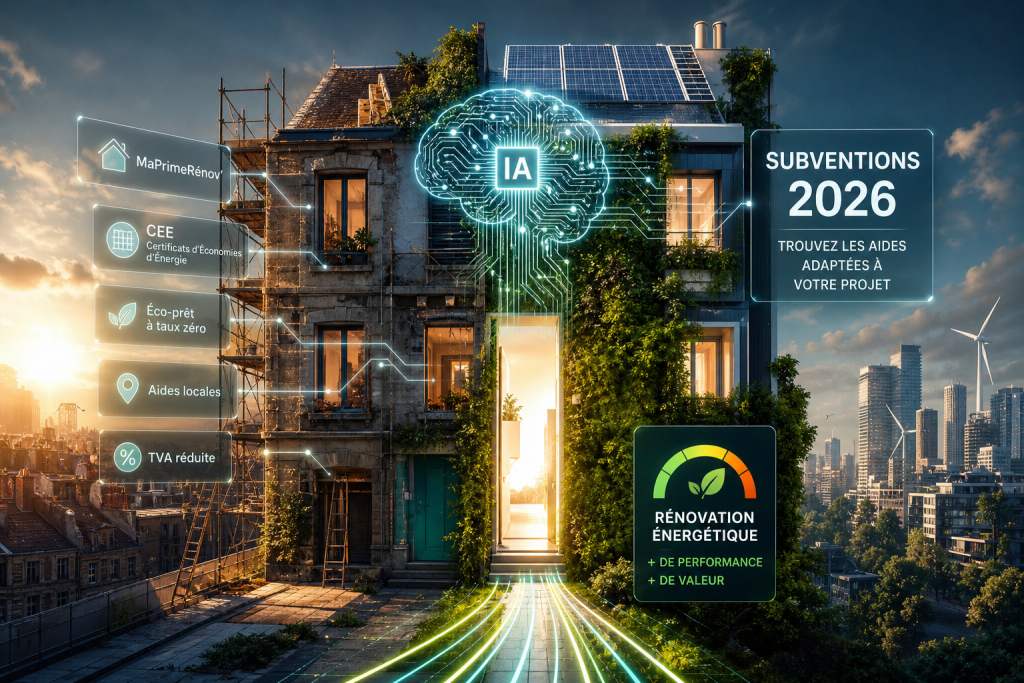Aides rénovation énergétique : découvrez les subventions 2026 et automatisez votre veille grâce à l’intelligence artificielle.