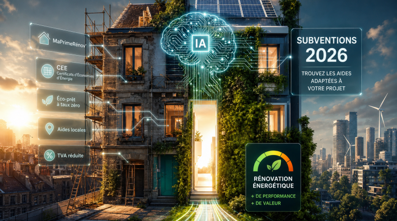 Aides rénovation énergétique : découvrez les subventions 2026 et automatisez votre veille grâce à l’intelligence artificielle.