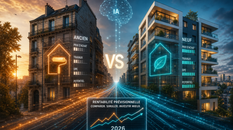 Rentabilité ancien ou neuf : comparez prix, travaux, DPE et potentiel de revente avec l’aide de l’IA.