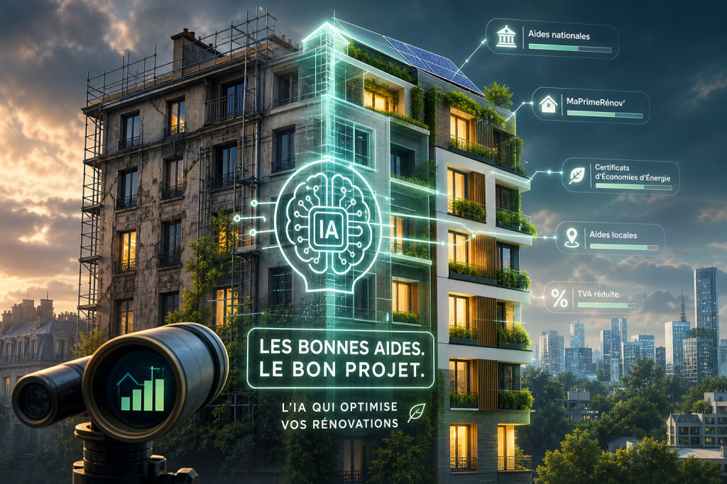 Découvrez les aides rénovation énergétique 2026 et utilisez l’IA pour repérer les subventions adaptées à votre projet immobilier.